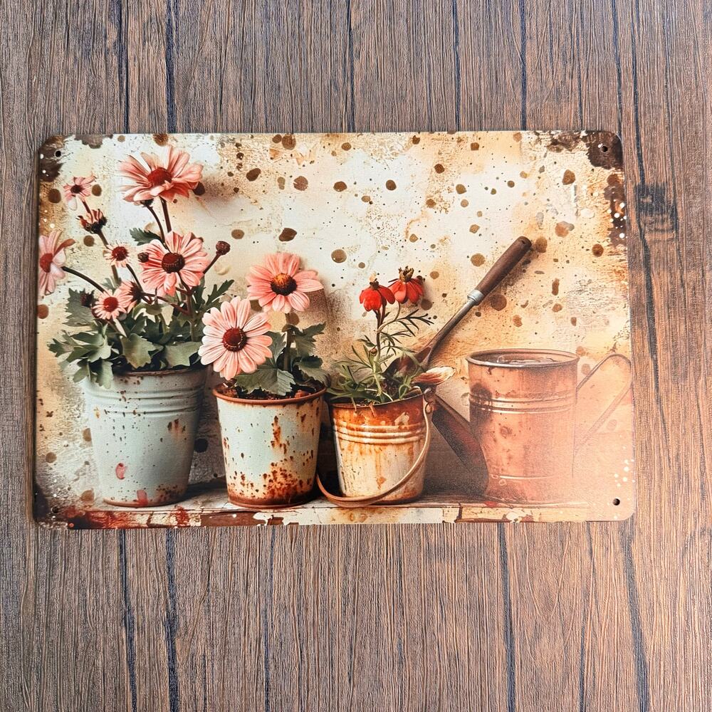 Wall Hanging Sign Metal Sign Flowers Garden Plants Lover NEW FAST SHIP